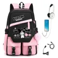 HOT Kuromi Melody Joint Peripheral Backpack Female Cute Elementary School Students Junior High School Bag Mochila. 