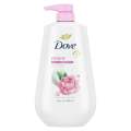 Dove Body Wash for Women Moisturizing Renew Peony & Rose Oil Cleanser All Skin 1L.