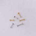 2pcs Stainless Steel Piercing Tragus Stud Earrings, Crystal Labret Small Ear Stud Helix Cartilage Earring for Women Body Jewelry. 