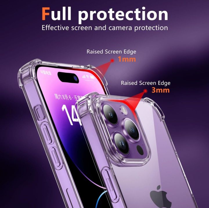 Silicone Bumper Case for iPhone Cover All models Transparent Cover