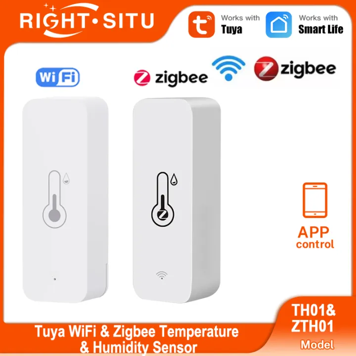 Zigbee WiFi Temperature Humidity Sensor APP Remote Control Work With ...