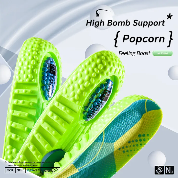 1pair%204D%20Orthopedic%20Sport%20Insoles%20Soft%20Breathable%20High-elasticity%20Shock%20Absorption%20Running%20Shoe%20Pad%20For%20Men%20Women%20Latex%20Massage%20-%20Image%204