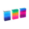 Punk Glitter Cigarette Case Gradient Color Smoke Cover Shiny ABS Portable Man Women Cigarette Box Lighter Cigarette Accessories. 