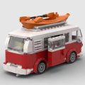 Technical Car T1 MOC Camper Van Vehicle Model Building Blocks Children s City Car Toys Festival Party s. 