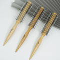 Hair Round Comb Natural Wood Handle Round Barrel Hair Comb For Thin Or Short Hair Men Women Use Anti Static Brush Styling Tools. 
