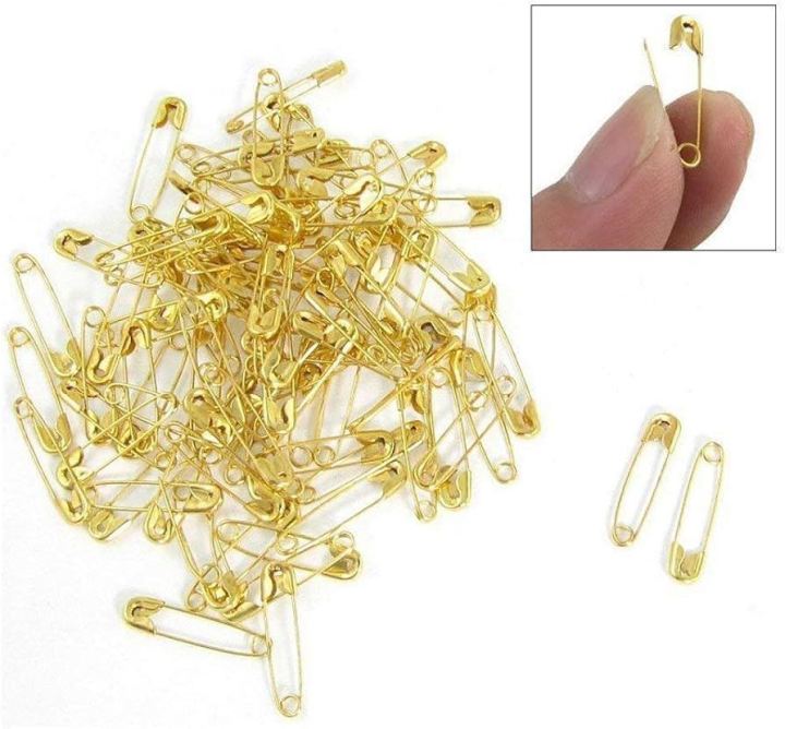 Talouring Pin Golden Safety Pin Pack Of 100 Pieces Premium Quality Metal Pins For ...