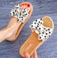 Stylish Women’s Flat Sandals – Soft Sole Polka Dot Design.
