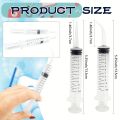4-piece set of 0.17 oz plastic syringes for dispensing liquid samples, precise dosing, unscented, with cream, hand care and oint. 