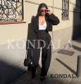 KONDALA Commute High Street Balloon Pants Women Trendy Casual Pleated Trousers 2026 Spring Summer Office Lady Vintage Long Pants. 