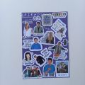 FRIENDS Mini UNCUT sticker sheets -Pack of 4 - A6 size - 15x10 cm. 