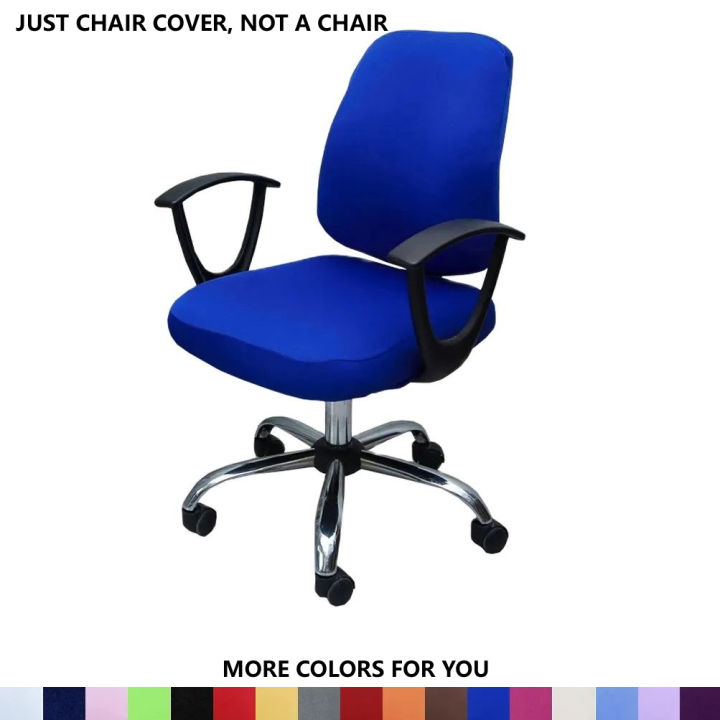 Office Chair Cover With Back Computer Game Seat Cover Solid Universal