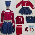 Game MiSide Crazy Mita Cosplay Costume Full Set  Role Play Yandere Mita Mira JK School Uniform Cosplay For Halloween Girls Women. 