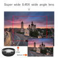 2 Functions Mobile Phone Lens 0.45X Wide Angle Len & 12.5X Macro HD Camera Lens Universal for iPhone Android Phone. 