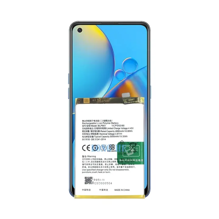 Oppo%20f19%20Battery%20Oppo%20BLP851%20BLP-851%20%20BLP%20851%20Battery%20-%20Image%203