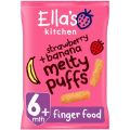 Ella's Kitchen Strawberry+Banana Melty Puffs 6+months 20g. 