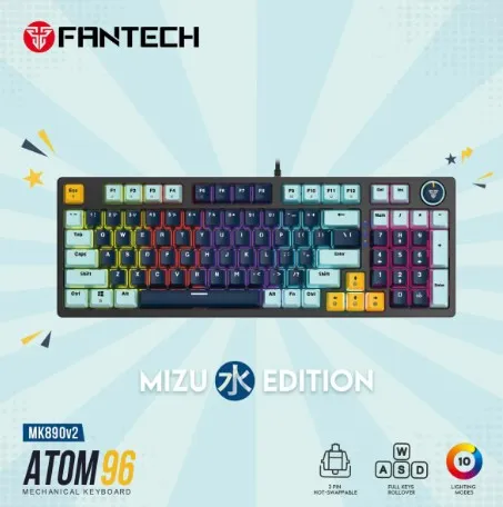 Fantech Atom 96 Mechanical Keyboard MK 890V2 (MIZU EDITION) - RGB 3 ...
