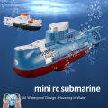 Rc Submarine  Mini Boat 0.1M/s Speed Remote Control Boat Waterproof Diving Toy Simulation Model  for Kids Boys Girls Child. 