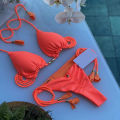 Adjustable Bandage Bikini Set 2023 Swimwear Swimsuit Woman Sexy Bathing Suits Solid Bikinis Triangle Female Summer Beachwear. 