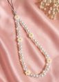 Beaded Mobile Phone Charm – Custom Name Wrist Strap for Girls | Trendy Pearl & Bead Mobile Accessory for Girls. 