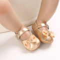 Golden Newborn Baby Baptism Walking Shoes Elegant And Noble Gold Princess Shoes Comfortable Soft Soles Non-slip Walking Shoes. 