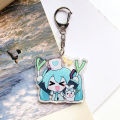 Hatsune Miku Acrylic Keychain Cute Girl Anime Peripheral Creativity Cute Backpack Pendant Decor Fashion Surprise Couple Toy . 