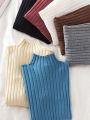 Croysier Pullover Ribbed Knitted Sweater Autumn Winter Clothes Women 2026 High Neck Long Sleeve Slim Basic Woman Sweaters Tops.