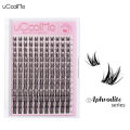 uCoolMe Lashes Aphrodite Invisible Band Individual Clusters Soft and Lightweight False Eyelashes Extension for Home Makeup Use. 