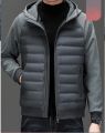 Men's Stylish Hooded Down Jacket 90% Goose Down Short Youth Coat High Quality Fashion Autumn Winter Regular Fit. 