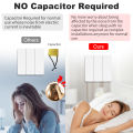Tuya Smart Life Zigbee EU Push Button Light Physical Switch No Neutral Wire No Capacitor Support Alexa  Home Yandex Alice lightify. 