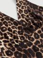 European and American Spring, Summer and Autumn Hot-Selling Leopard Print Casual Large Size Neck Vest. 