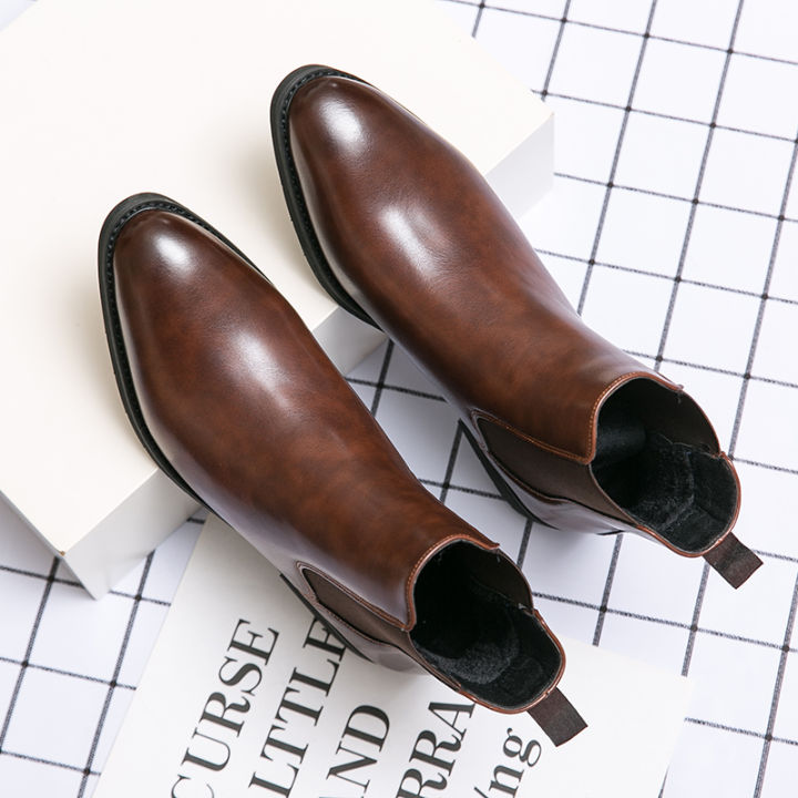 New%20Chelsea%20Boots%20Men%20Shoes%20PU%20Brown%20Fashion%20Versatile%20Business%20Casual%20British%20Style%20Street%20Party%20Wear%20Classic%20Ankle%20Boots%20-%20Image%205