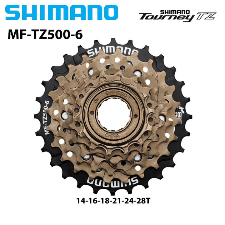 SHIMANO%20TOURNEY%20TZ500%207Speed%206S%20Multiple%20Freewheel%20MF-TZ500-7%20MF-TZ500-6%2014-28T%2014-34T%20Cassette%20Sprocket%20HYPERGLIDE%20Bike%20Parts%20-%20Image%206