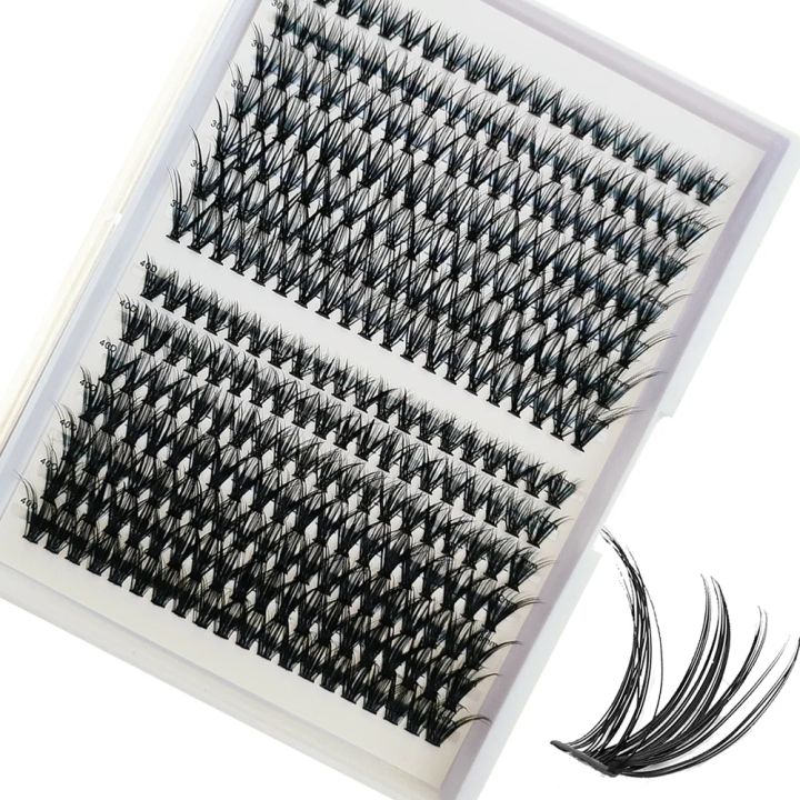 280pcs Individual Lashes Cluster D Curl Eyelash Extension Kit 30D 40D 9-15mm Mix Lash Clusters