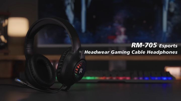 Remax RM-705 3.5mm Wired Gaming Headset Black | Daraz.lk
