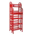 Classic Queen Kitchen Rack With Tray 5 Step Red. 