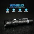 Illuminate Your Adventures With The Rechargeable Metal Body High Power Long Distance Flashlight. 