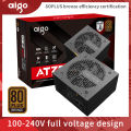 Aigo AT Power Supply PC Gamer 550W 650W 750W ATX Fonte 80 PLUS Bronze Certification 100-240V Diy Gaming Computer PSU For 14600kf. 