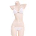  and Fun Underwear Lace up Open Back Three Point Bikini Japanese Cute Mini Dead Water Set for Women. 