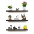 3 Piece Floating Shelf Set of 3 wall hanging wooden piece decoration shelves racks bookcase and shelving kitchen usage wall decor holder. 