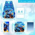 Bookbag for Kids Boys, 3PCS Backpack Set with Clip-On Lunch Box, Truck School Bag for Elementary Preschool Toddler.