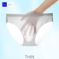 1Pc Ice Silk Men's Briefs Underpants Breathable Man Underwear Briefs Transparent Men Underwear Summer Mens Panties.