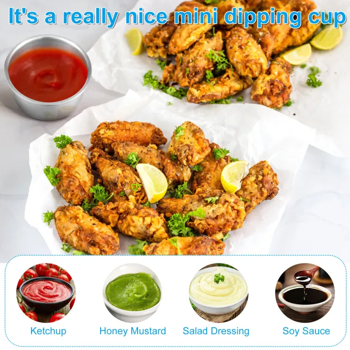 12Pcs%20Sauce%20Dipping%20Bowl%20304%20Stainless%20Steel%20Dipping%20Cups%20Individual%20Round%20Sauce%20Dishes%2045/55ml%20Mini%20Reusable%20Seasoning%20Cups%20-%20Image%204
