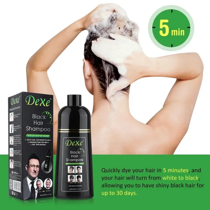 DEXE%20Black%20Hair%20Shampoo%20Best%20Instant%20Hair%20Color%20400ml%20-%20Image%203