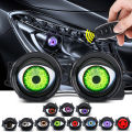 3-inch LED Car Dynamic Devil Eye 3D Lens 33 Mode Dynamic Pupils Remote Headlight Large Light Car Light Modification Eagle Eye. 