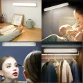 LED Night Light Desk Lamp USB Rechargeable Magnetic Dimming Table Lamp Computer Study Office Reading Stand Light for Bedroom. 