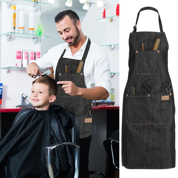 Denim%20Apron%20Salon%20Working%20Clothes%20Barber%20Cloth%20Kitchen%20Cooking%20Grill%20Restaurant%20Bar%20Shop%20Cafes%20Baking%20Beauty%20Nails%20Uniform%20-%20Image%205