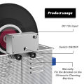 6L Ultrasonic Vinyl Record Washer with Bracket Vinyl Rotating Cleaner for Wash 7-12 Inch LP EP Discs 1 RPM/MIN. 