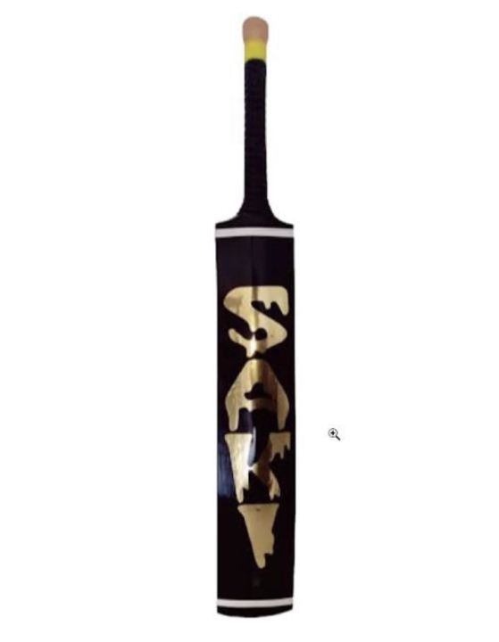 Tape-Ball Cricket Bat (Full Cane SAKI) Black Saki bat by A.H Sports