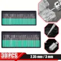 30pcs Diamond Grinding Burr Needle Point Engraving Carving Polishing For Glass Jade Stone 2.35/3mm Drill Bit Rotary Tool Set. 