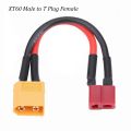 1/5pcs XT60 To Deans T Plug Male/Female Adapter Connectors with 14AWG 100mm Cable for RC Lipo Battery Charger Parts DIY. 